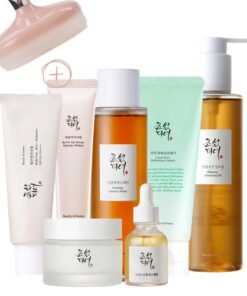 Beauty of Joseon Optimal Collection for Glowing Skin & Face Scrubber - Cleansing Oil, Cleansing Foam, Essence Water, Revive Eye Serum, Glow Serum, Dynasty Cream, Sunscreen Rice Probiotics SPF50+ PA++++ 560ml