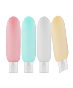 TINSICO Refillable Bottles for Toiletries, Travel Shampoo Bottle Set, Travel Toiletry Bottles, Small Bottles for Travel Leakproof Mini Travel Essentials- 60ml (Pack OF 4)