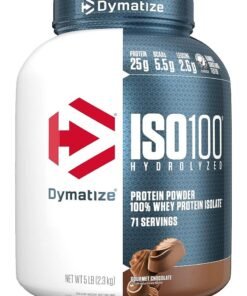 Dymatize ISO 100 Hydrolyzed Protein Powder - Gourmet Chocolate, 5lbs, 71 servings