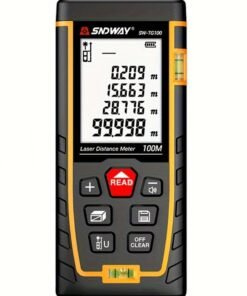 SNDWAY Laser Measure 100M, Ft/in/M Unit Switch Digital Laser Tape Measure with Bubble Level Laser Measurement Tool, LCD Backlit Laser Distance Measure Pythagorean Mode Area and Volume Measuring