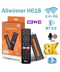 TV98 Android 14.0 TV Stick ATV Stick, Support 3D 8K HDR10+ Video, H618 Mini Smart TV Box Streaming Media Player, WiFi6 Dual 2.4G/5.8Ghz BT5.0 4K AV1,Voice Control Smart Home Player (2GB + 16GB)