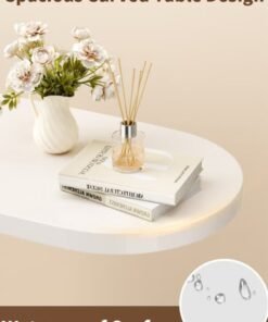 Alternative view of MASINGAA Sofa Side Table, C Shaped End Table, Coffee Table, Small Table for Living room, bedroom 45*30*60CM