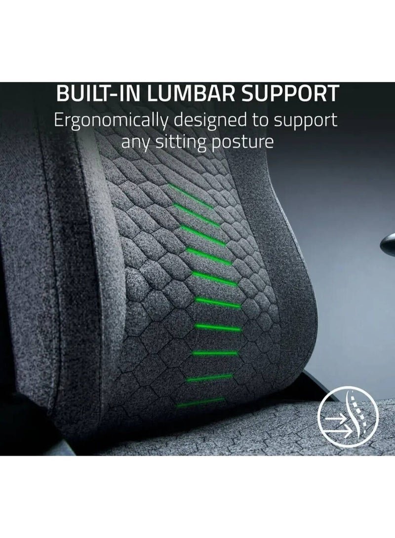 RAZER Iskur V2 X Gaming Chair – Ergonomic High-Density Foam, Built-In Lumbar Support, Breathable Grey Fabric, 152° Recline, 2D Adjustable Armrests, Steel Frame, Wide Seat 545mm, Supports up to 136kg – Grey | RZ38-05310200-R3G1 - Image 4