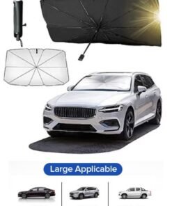 AMTCO Car Windshield Sun Shade UV Rays, Car Umbrella Sun Shade Cover,Foldable Reflector Umbrella Sunshade for Cars