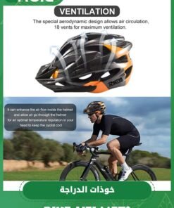 GROIC Bike Helmet with Detachable Sun Visor, Adult Bike Helmet Cycling Helmets, Stylish Sports Lightweight Bicycle Helmet, Adjustable Breathable Mountain & Road Recreational Cycling Helmets - Image 4