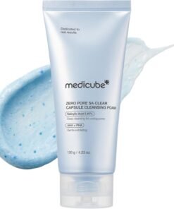 Medicube Zero Pore SA Clear Capsule Cleansing Foam 120g, Deep Pore Cleansing Face Wash with Salicylic Acid 0.45% AHA BHA PHA, Exfoliating Foam Cleanser for Blackheads Sebum Control & Smooth Skin Texture