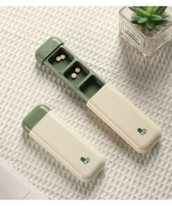 Compact and Durable Anti-Moisture 3-Compartment Portable pill box,One Day Sub-Package Pill Box ,Pull-Out Design,Waterproof Seal, Eco-Friendly ABS Material, Large Capacity, Ideal for Travel, Daily Use, Medication Storage, and Easy Carry