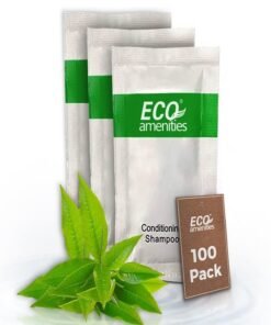 ECO Amenities ECO Sachet Individually Wrapped Toiletries, Travel Size Bulk Shampoo and Conditioner 2in1 10ml (100 pk) Mini Hotel Toiletries Conditioning Shampoo 2in1 | Travel size Toiletries