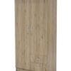 SULSHA 2 Door Wooden Wardrobe Cabinet / Cupboard Engineered Wood Perfect Modern Stylish Heavy Duty Oak