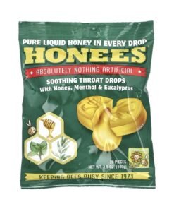 Honees Soothing Throat Drops With Honey Menthol & Eucalyptus 20 Pieces 3.5 Oz 100 G