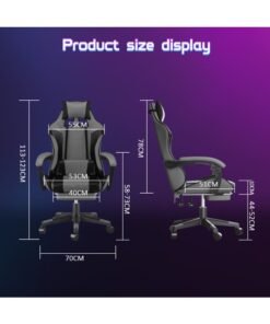 JANTENS Gaming Chair For Home and Office Ergonomic Chair for Adults High Back Reclining Function Computer Office PC Leather Chair Height and Angle Adjustable Neck and Lumbar Support Video Game Chair