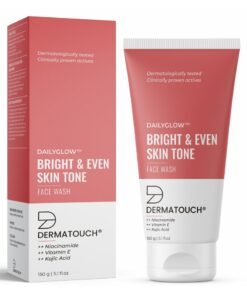 DERMATOUCH Bright & Even Tone Face Wash with Niacinamide, Vitamin E and Kojic Acid | Daily Gentle Face Cleanser For Tan, Pigmentation, Uneven Tone - 150G