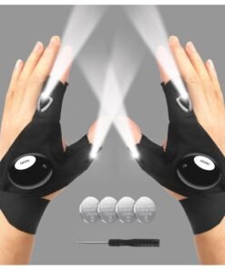 Rock Pow LED Flashlight Gloves Gifts for Men Him Dad Boyfriend Cool Gadget Hands-Free Lights for Camping Fishing Repairing Fathers Day Birthday Gift