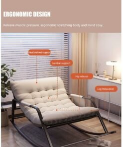 Arabest Rocking Chair Single Recliner Casual Lounger Living Room Deckchair Bedroom Balcony Rocking Chair Sofa Lazy Chair