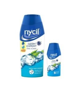 Nycil Germ Expert Prickly Heat Powder,150gm+50gm, Assorted Fragrances (Cool Classic) with Bringa Cleanser Trial Pack