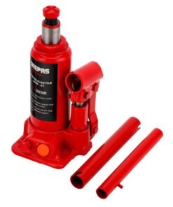 GEEPAS Hydraulic Bottle Jack-6T, Load Capacity 6 Ton, Minimum Height 216mm, Maximum Height 413mm, Lifting Height 127mm, Adjustable Height 70mm