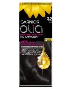garnier Olia No Ammonia 60% Oil-Rich Permanent Hair Color 2.0 Black 50g 50g 12ml