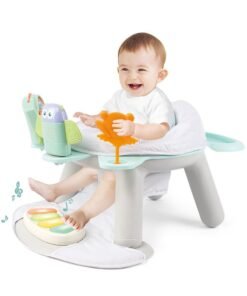 TEKNUM 2-In-1 Dining Chair/Toddler Play Seat With Pedal - Piano -White