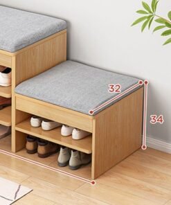 Alternative view of keke Step Model 2 and 3 Tier Multifunctional Shoe Cabinet Rack with Seat