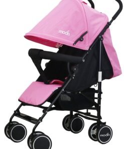 Moon Strek Lightweight Travel Stroller – Umbrella Fold, Multi-Recline, Storage Basket, Compact And Travel-Friendly, 0-36M, Upto 15kg – Pink