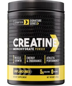 Sporter Creatine Monohydrate Powder – 400g, 80 Servings | Micronized & Pure Creatine for Muscle Growth, Strength & Recovery | Unflavored, Easy to Mix Workout Supplement for Men & Women