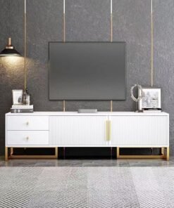 fashionhome Modern Wood TV Stand, TV Entertainment Center with Drawer and Shelf Storage - Versatile Cabinet Table for Living Room, Media Console with Ample Storage Space, Modern Design TV Unit 120x30x40 CM