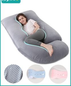 Bybeo U Shaped Full Body Pregnancy Pillow For Maternity Women With Removable Jersey Cotton Cover