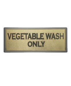 ITALO Vegetable Sign Sticker For Store, Restrooms, Hotel, Shops And Offices 11X28CM Gold/Black