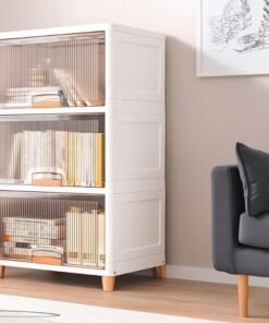 EXVITO 3 PACK Multipurpose Stackable Cupboard Drawer for Clothes Storage, Wardrobe Cabinet Organizer, Plastic Home Storage, for Office, Kitchen, Hallway Closet Storage Boxes - OFF-WHITE