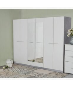 Home Box Patara 6-Door Wardrobe With Mirror 58 x 216 x 271.6 cm