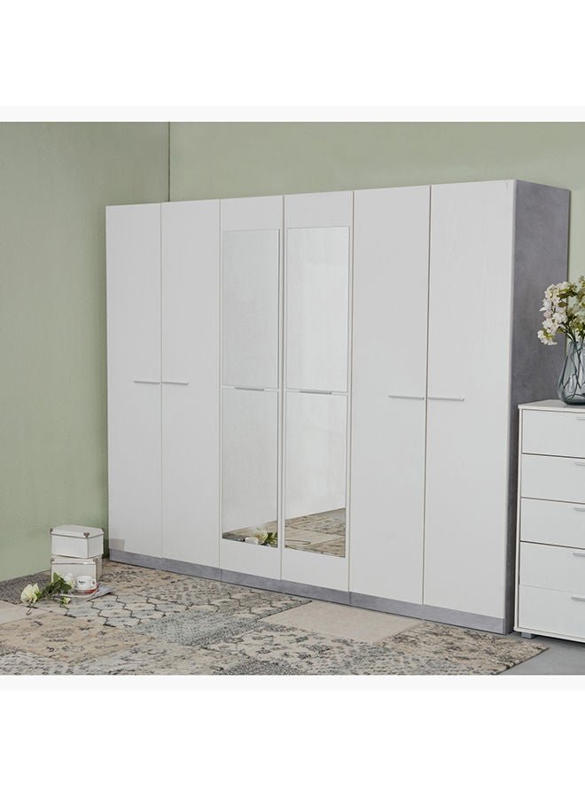 Home Box Patara 6-Door Wardrobe With Mirror 58 x 216 x 271.6 cm