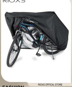 RIOXS Bike Protection Cover Outdoor Waterproof Bicycle Cover Rain Sun UV Dustproof Windproof with Locking Hole Ideal for Mountain Bike Road Bike
