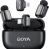 BOYA mini-12 Wireless Lavalier Microphone Noise Cancellation Microphone For iPhone 15/16 Android Smartphones Ultra mini microphone with AI Voice Change, Metal Clip on Mic for Vlogging TikTok YouTube Content Creators Live Streaming Interview Recording