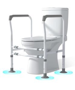 XiuWoo Toilet Safety Rails for Elderly, Sturdy and Adjustable Toilet Handles for Seniors and People with Limited Mobility, Safety Frame, Toilet Assistance