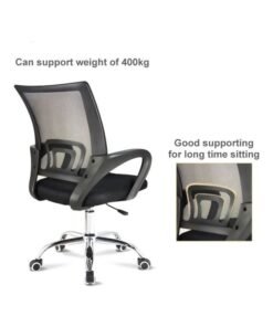 LW Mesh Adjustable Office Chair with Metal Leg, Ergonomic Chair Black 25x55x50cm - Image 3