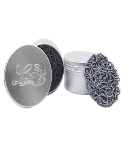 Luxiny Shampoo Bar Holder Tins & Travel Soap Case, with Soap Saver Pad Lift, Helps Bars Last Longer (2 Portable Rust Resistant Containers, 2 Grey Lifts)