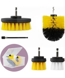 Car Cleaning Brush Set Drill Brush with Extension Rod and Storage Box Soft and Medium Stiffness 5 Pieces