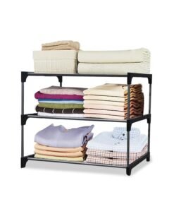 RAXON WORLD 3 Tiers Collapsible Open Clothes Organzier Wardrobes for Anywhere Use-Blue (DIY)