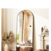 Y&D Full Length Mirror  Arched Aluminum alloy Large Standing Dressing Mirror Hanging Leaning Against Wall Mounted Mirror with Stand for Bedroom Locker Room Living Room