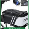 GROIC Bike Reflective Trunk Bags Waterproof Rear Rack Bag for Bicycle, 8L Capacity Insulated Storage Pannier Cargo With Strips Outdoor Travel Camping Picnic Commute