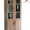 SULSHA Modern Wooden File Cabinet 4 Door ,Glass Door Cabinet