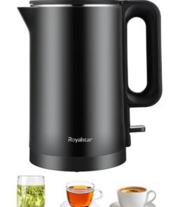 Royalstar 1.7L Electric Kettle Water Boiler Kettle 1500W Power Fast Boil with Auto Cut-off, Anti-Dry-Burn Protection, Separate Independent Base, for Home Office Hotel Restaurant to Make Tea or Coffee