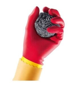 Vileda, Robust Tough 3 Layer Rubber Gloves, Red/Yellow, Medium, PK27884