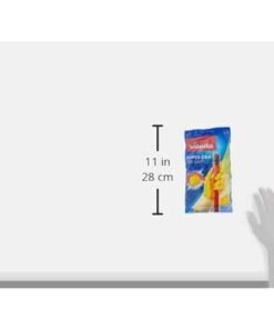 Vileda Super Grip Reusable Gloves L, Flexible, Waterproof Rubber Latex, Tear-Proof, Excellent Grip, Large Size, Yellow (1 Pair Per Pack)