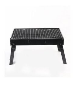 Portable And Foldable Charcoal Grill For Outdoor Barbecues Black