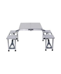 Alternative view of 4-Seat Outdoor Portable Picnic Table Silver
