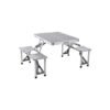 4-Seat Outdoor Portable Picnic Table Silver