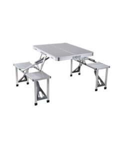 4-Seat Outdoor Portable Picnic Table Silver
