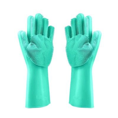 Magic Silicone Dish Washing Gloves Multicolor One Size - Image 2