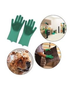 Magic Silicone Dish Washing Gloves Multicolor One Size - Image 3